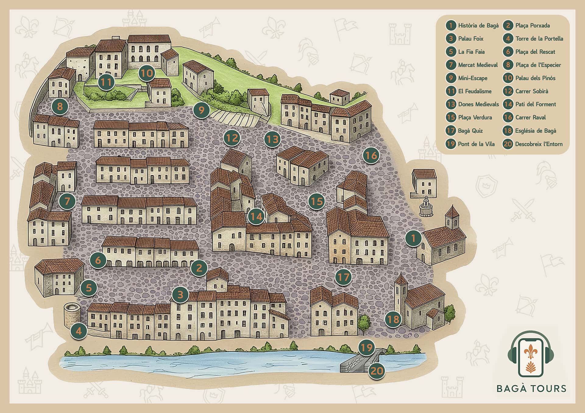Mapa Bagà Tours